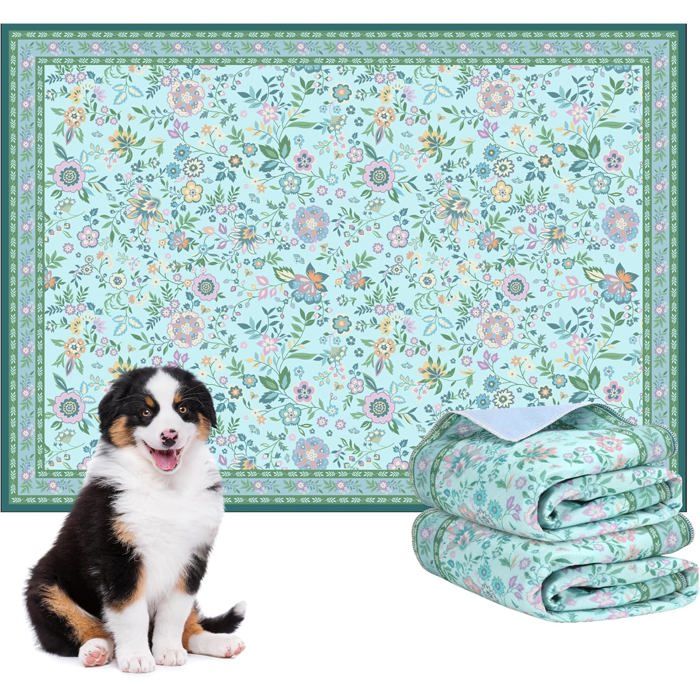 Tapis Absorbant ChienTapis Éducateur pour Chien Lavable45x60cm 2 Pièces Ultra Absorbant et AntidérapantConvient aux
