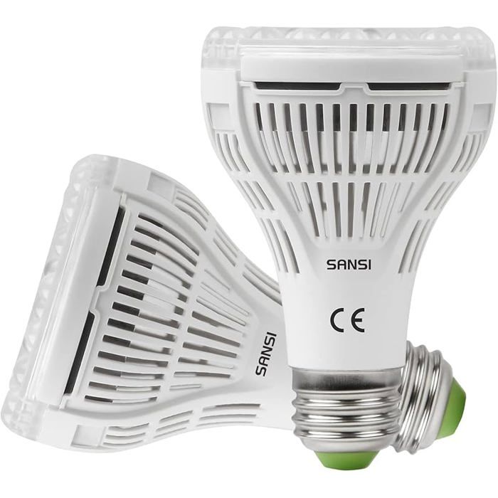 Paquete de 2 Ampoules Horticoles LED E27 15W pour Pntes Intérieures Lampes de Croissance Pntes à Spectre P25 15w 2pack