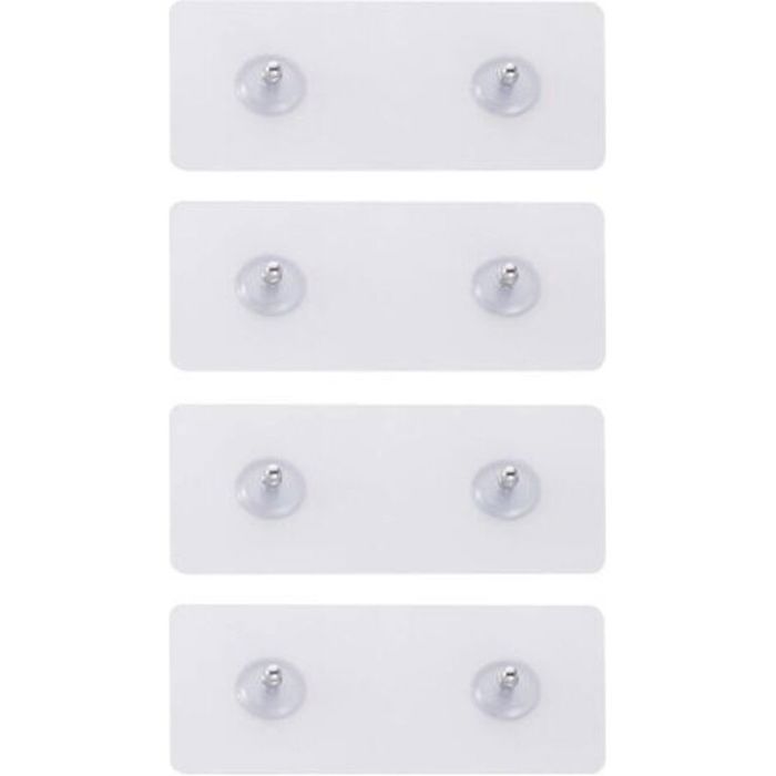 Adhésifs Étagère Douche 4pcs Nanomatériaux Transparents Montage Mural Sans Percage Salle de Bain