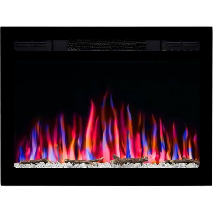 ArtiFlame Cheminée Électrique AF27WR Multicolore - Chauffage 900/1800 W Effet Flamme 3D Éclairage LED Télécommande
