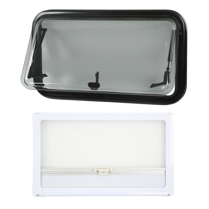 Fenêtre Camping-car Coulissante - Verre Trempé Teinté 440x390mm - Étanchéité Parfaite - Aluminium