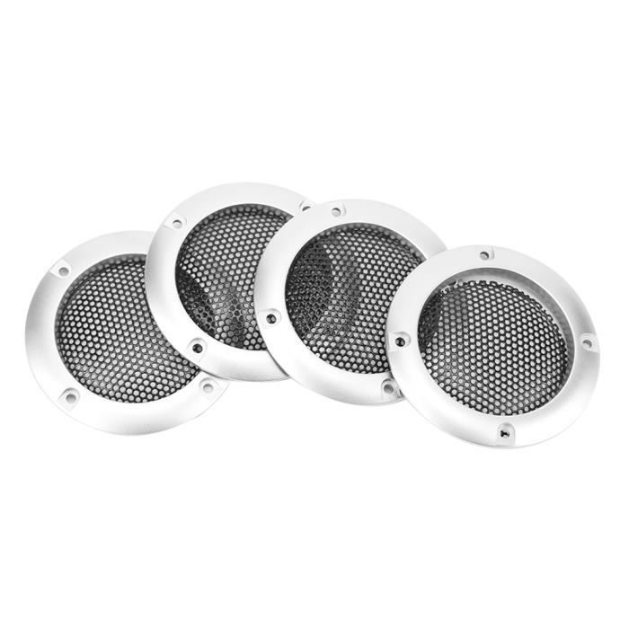 Ashata grille de haut-parleur de voiture Grille de haut-parleur audio 4pcs  2 pouces Grille de protection décorative pour