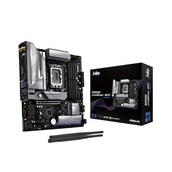 ASROCK Carte Mère B860M LiveMixer WiFi Intel LGA 1851 Micro ATX Neuf - vue 7