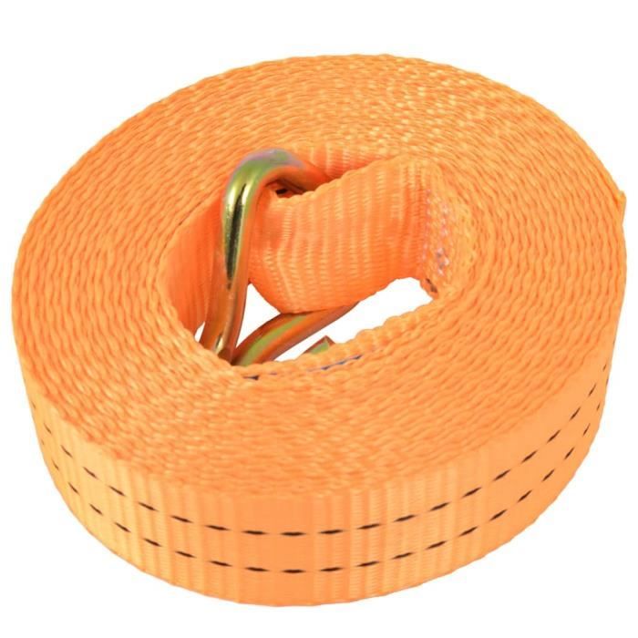 10 Sangles D'Arrimage Arebos 6m X 25mm - 800 DaN Résistance - Polyester, Cliquet Métal - Transport Moto, Bagages