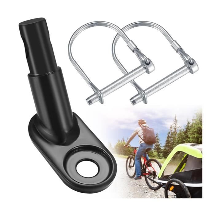 Attelage Remorque Vélo EXLECO - 11mm Universel | Double Sécurité | Pour Enfants, Chiens - Acier Renforcé