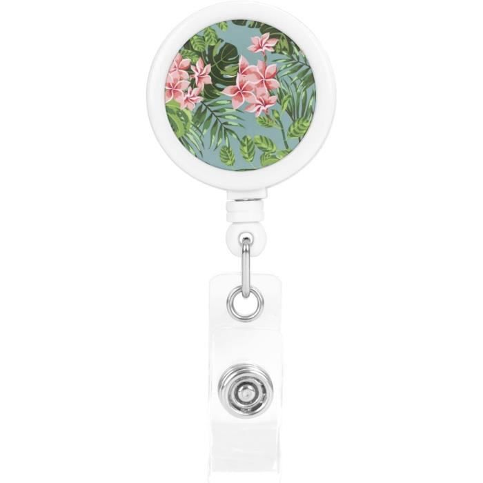 Porte-badge Rétractable 3D Avec Strass – Motif Fleur Et Message Faith Hope Love