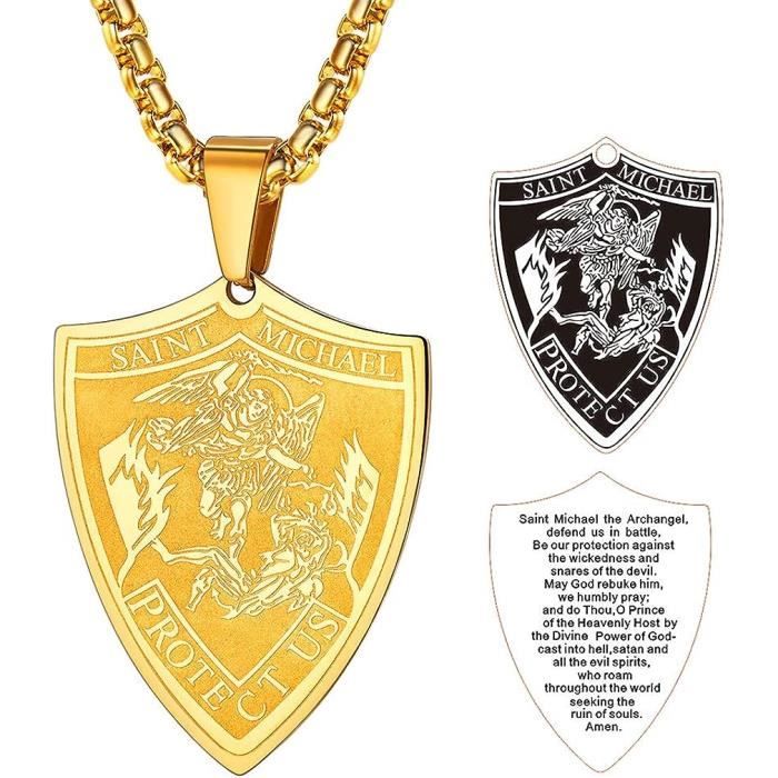 Porte-clés Bijou Archange Saint Michel - Symbole De Protection, Acier Inoxydable