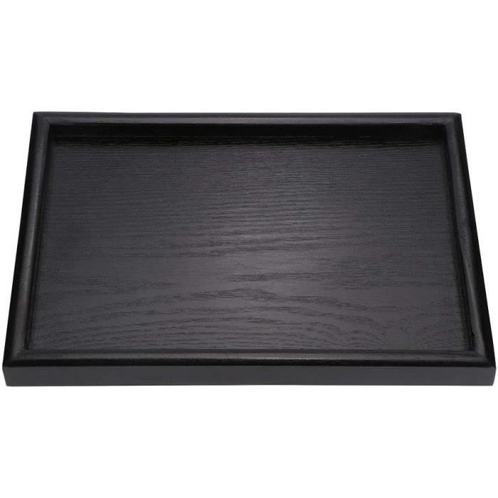 Plateau De Service En Bois Massif - 30 X 30 Cm - Pour Fruits, Boissons, Desserts - Style Moderne