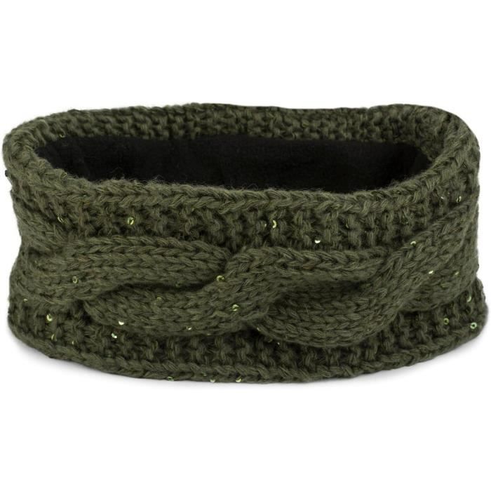 StyleBREAKER Bandeau Femme Tricoté Couleur Unie Avec Motif