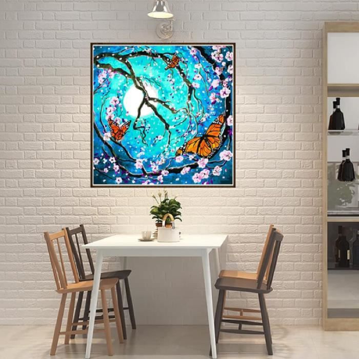 Kit De Peinture Diamant 5D – 4 Autocollants Papillons Et Fleurs, Avec Outils, Pour Enfants Et Adultes Débutants, Activité DIY Créative