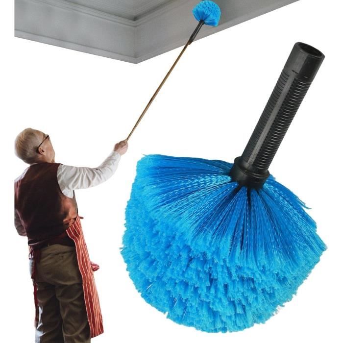 Lot De 2 Brosses à Tête De Plumeau Robustes En Toile D'araignée – Outil De Nettoyage De Toile à Visser De Qualité Supérieure – Brosse Pour Enlever Toile D'araignée Compatible Avec Les