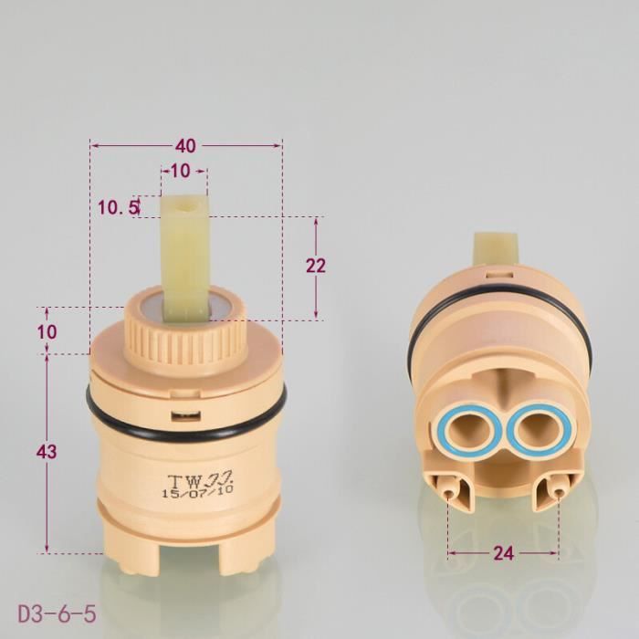 Cartouches De Rechange Pour Robinet Quart De Tour En Céramique BSP 20 Dents 1,27 Cm Fournies Avec Vis En Laiton Massif Cartouche Intérieure Pour Robinet Mitigeur De Baignoire