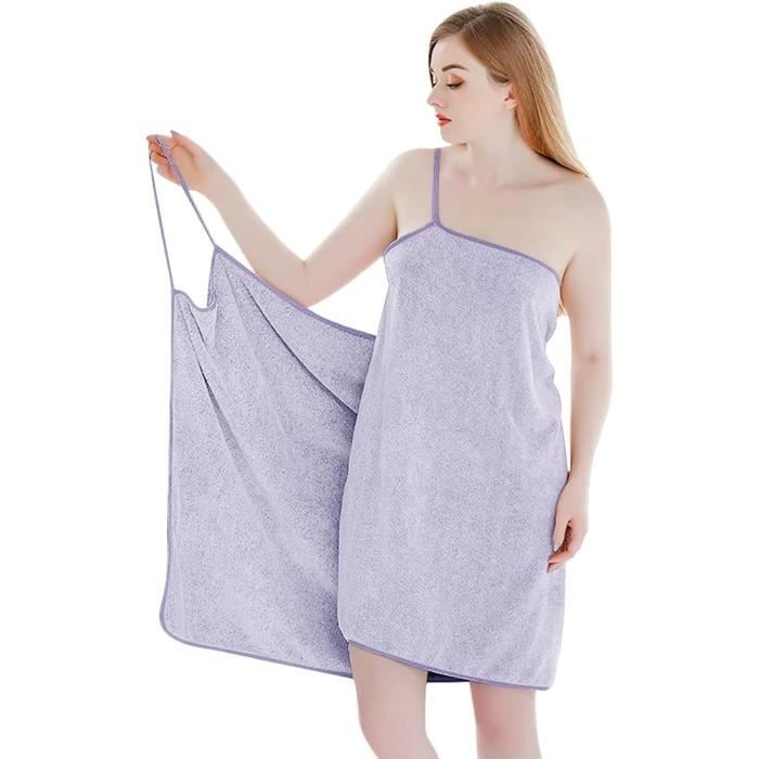 Femme Peignoir De Bain Robe Avec Bretelles Serviette Sortie De Bain Chic Robe De Plage Hyper Absorbant Pour Piscine Spa Saun u1493 Cdiscount Puericulture Eveil bebe