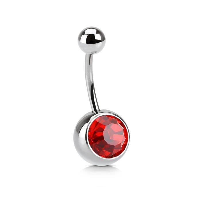 Piercing Nombril Leonie Rouge Cdiscount Au Quotidien