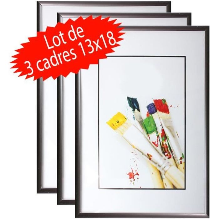 Lot de 1 Cadre Photo 13x18 cm Blanc Blumtal Cadre Photo En Bois MDF Cadre Photo Sur Pied De Haute Qualité Avec Passe-partout Cadre Photo Mural