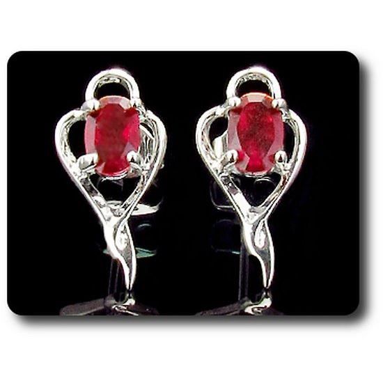 Pendentif Style Art Déco Argenté - Pierre Style Rubis (Mauve/Rose) - Occasion