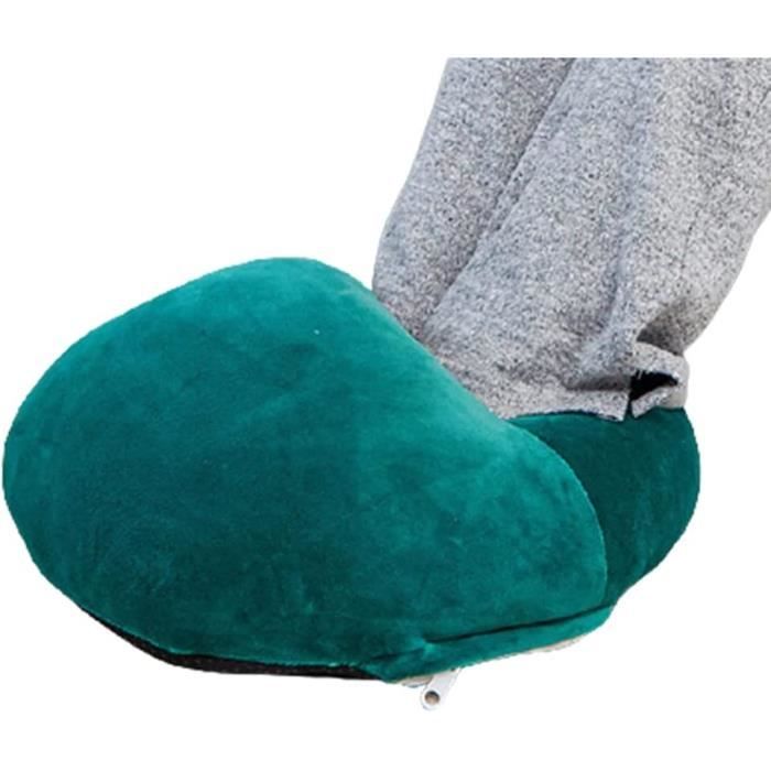 Chauffe USB Rechargeable – Bouillotte électrique Portable Sans Eau – Housse En Peluche Verte – Pour L’hiver - 2