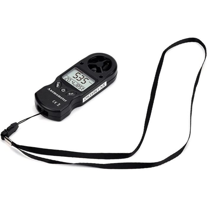 Anémomètre Portable LCD - Mesure Vitesse Vent Et Température, Pour Randonnée, Camping, Voile, Météo Amateur - 4