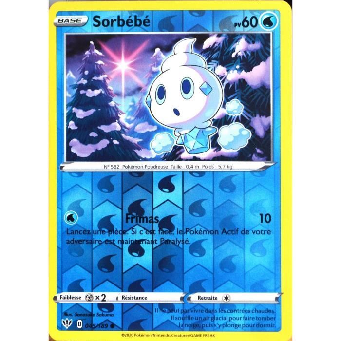 Carte Pokemon 45 1 Sorbebe Eb03 Epee Et Bouclier Tenebres Embrasees Neuf Fr Cdiscount Jeux Jouets