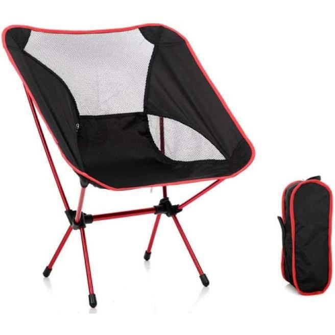 Chaise Pliante De Camping Portable – Aluminium/polyester – Noire (Occasion)