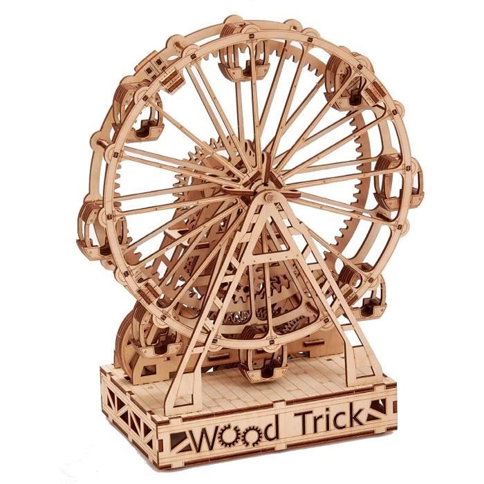 Puzzle en Bois 3D Grande Roue avec Musique - ZGEER - Modèle de Puzzle en Bois 3D Grande Roue avec Musique - ZGEER - Modèle de