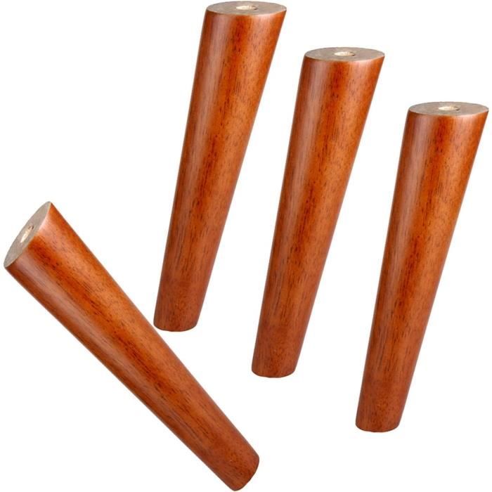 Lot De 4 Coupelles Pour Roulettes De Piano En Noyer - Protection Sol Anti-Rayures
