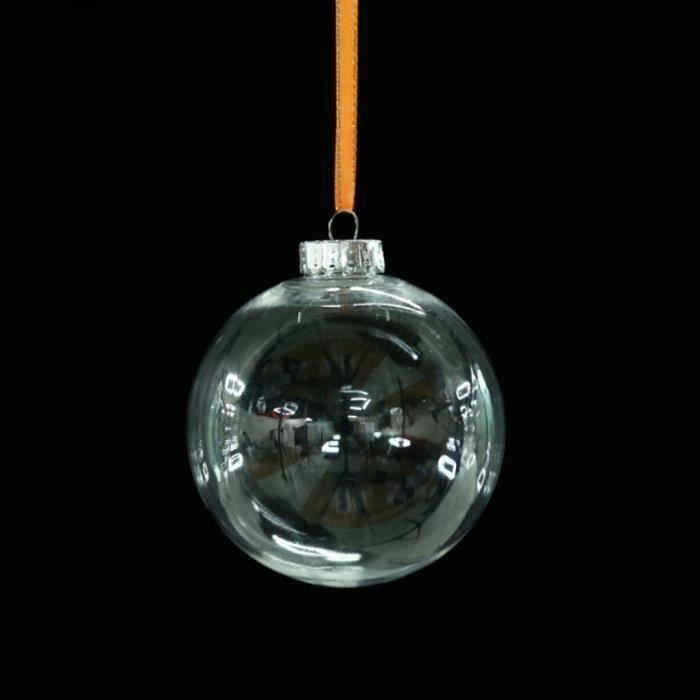 WANG Boule de Noël Boule de Transparent à Remplir Plastique Décoration