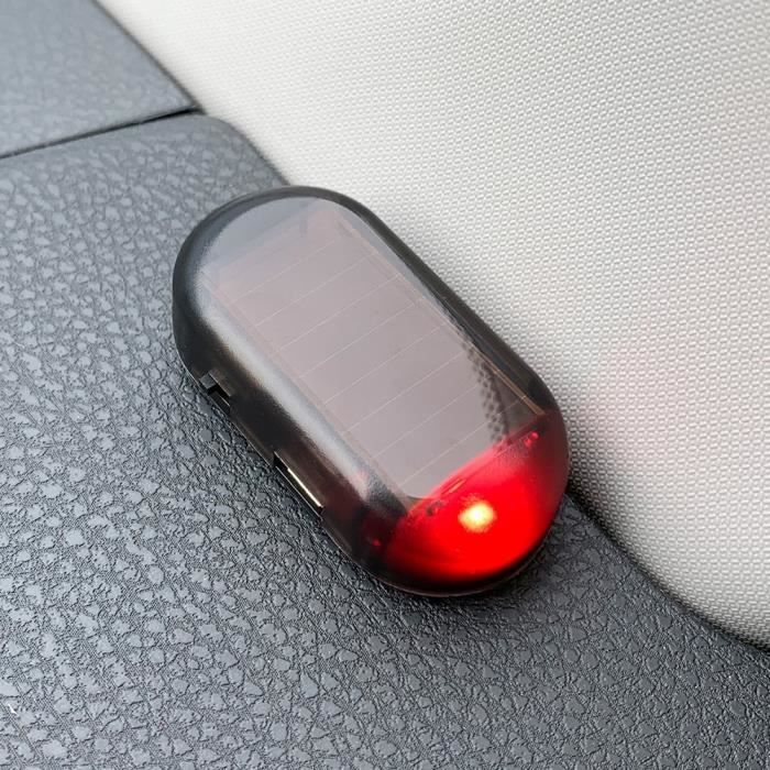 Fausse lumière de sécurité pour voiture, à énergie solaire, fausse alarme  factice sans fil, avertissement antivol, lampe d'avertissement LED  clignotante - AliExpress