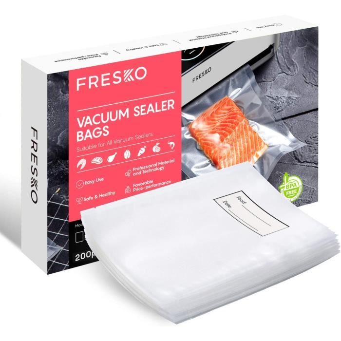 FRESKO Sacs Sous Vide Alimentaire, 20x30 cm 200 Sachets, Sacs Sous Vide  Gaufrés Commerciaux sans BPA, Conservation, Cong&105 - Cdiscount Maison