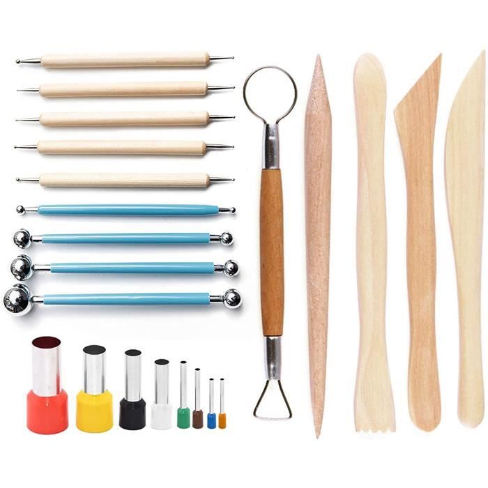 Kit 38 Outils Modelage Argile - Pour Sculpture, Poterie, Céramique - Avec Sac De Rangement