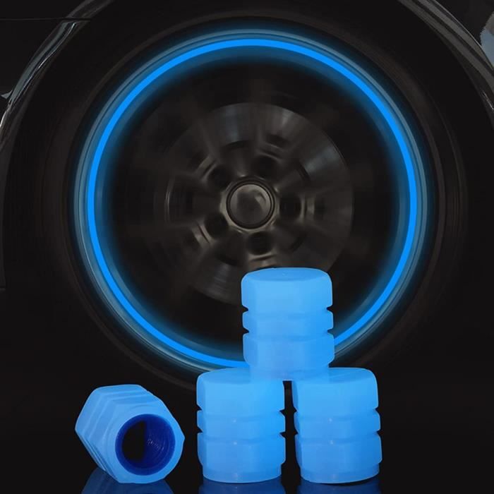 Acheter Bouchons de Valve lumineux pour pneus de voiture, 4 pièces