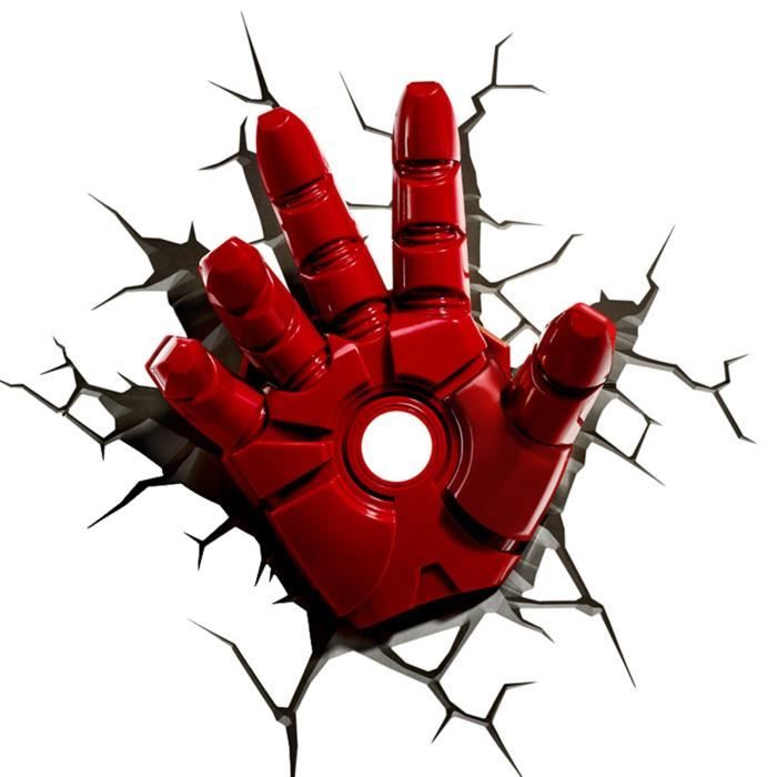 SPOTS - LIGNE DE SPOTS Mur de la batterie actionnée AVENGERS AVENGERS Rôle efficace Marvel Avengers 3D Lampe murale style-G 6