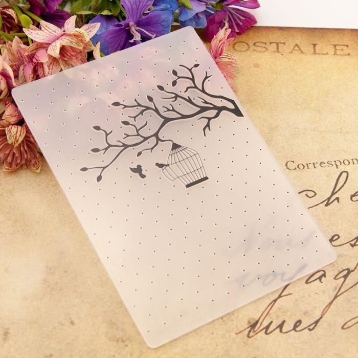 OTCRAFT Dossier De Gaufrage 3D Pour La Fabrication De Cartes, Motif Fleurs Et Feuilles, Dossiers De Gaufrage En Plastique Pour Bricolage, Scrapbooking, Album Photo, Cartes, Papier, Décoration