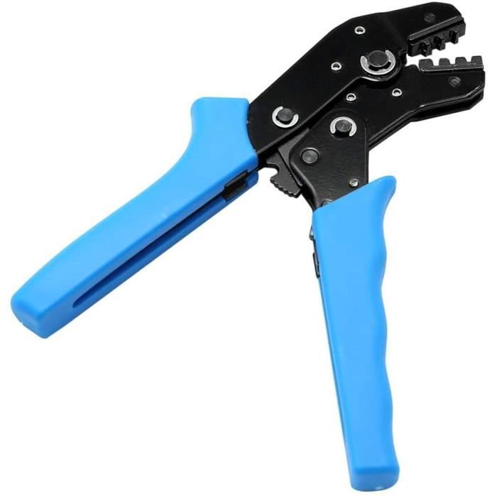 Pince à Sertir à Cliquet HS-10 Non Isolée Et Dénudée - Rouge