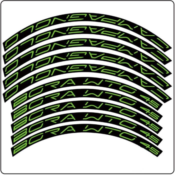 Autocollants Jantes Vélo VTT Finest-Folia – Bandes Vert Fluo Mat, 27-29 Pouces, RX039