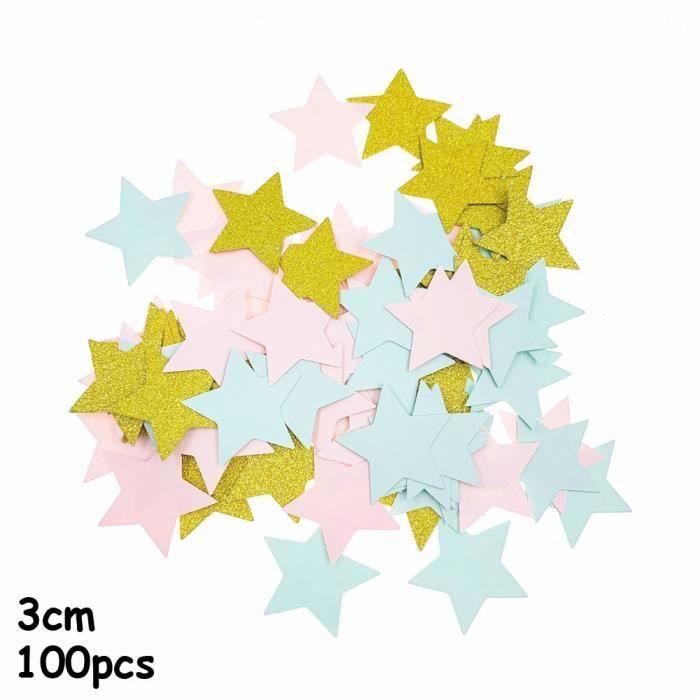 Étoiles En Papier Découpées Dorées - Lot De 12 - Décoration Fête, Noël, Anniversaire