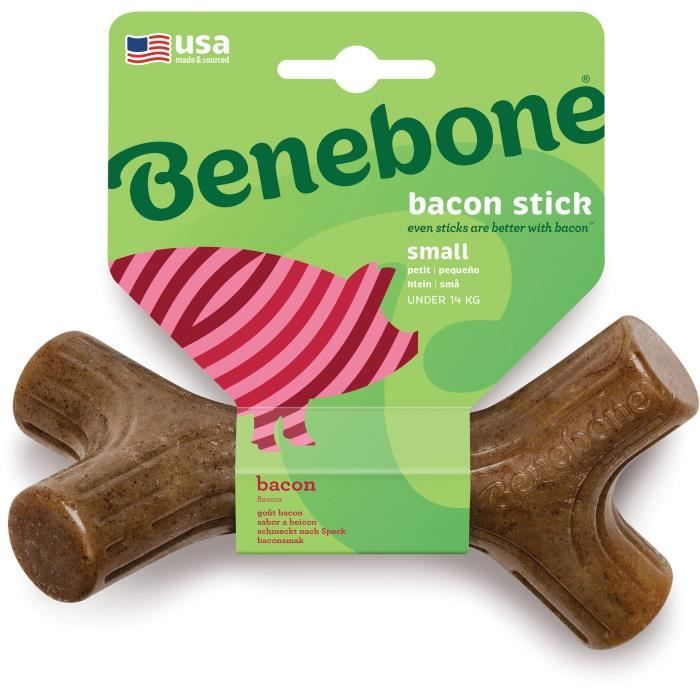 Meilleurs prix pour Benebone Jouet Bâton A Mâcher Pour Chien Adulte, Taille S, Saveur Bacon , Durable Et Résistant