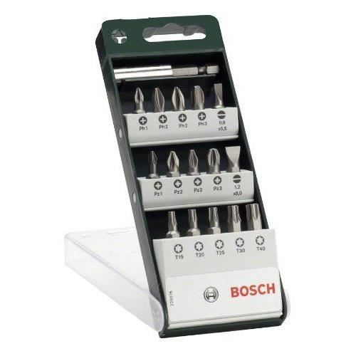 Bosch 2609255977 Kit tournevis embouts de vissage + Porte-embouts universel Qualité standard 25 mm 16 pià¨ces