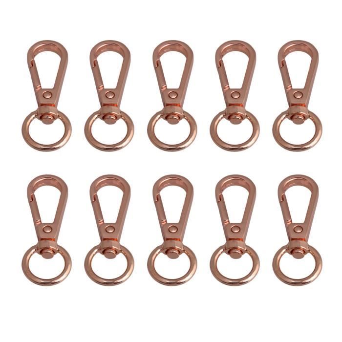 Anneau Pivotant En D Avec Fermoir Homard - Pour Bricolage, Fabrication De Bijoux, Accessoires - 3,2 Cm