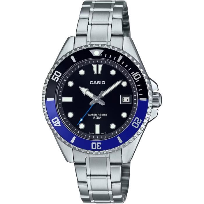 Montre - CASIO - MDV-10D-1A2 - Quartz - Acier inoxydable - Résistante à leau