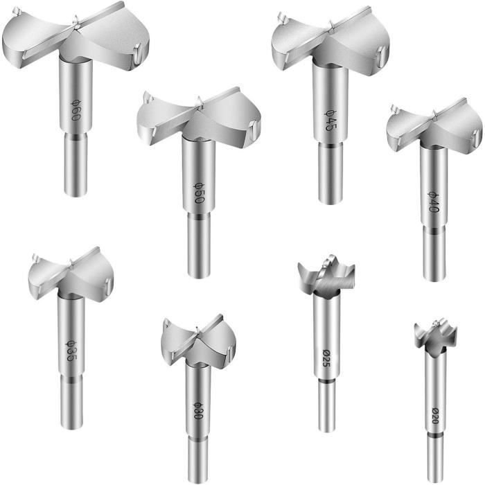 MONSEUL 15 Pièces Mèches Bois, Fraise Bois Carbure, Pour Faconner Trou