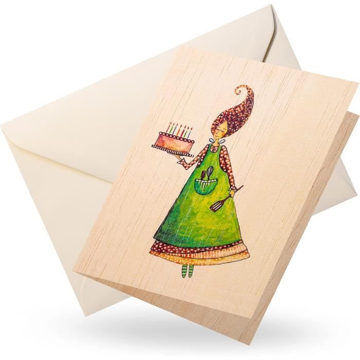 Carte De Vœux En Bois 3D - Hibou Diplômé - 20x15 Cm - Pour Anniversaire Ou Réussite Scolaire - Cadeau Souvenir