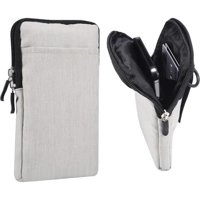 Sac De Taille Pour Téléphone Portable Noir, étui Ceinture Pour Smartphone, Pochette Pour Smartphone Avec Boucle De Ceinture Et Mousqueton Vertical