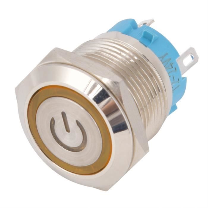 Cikonielf interrupteur à bouton-poussoir rond 2 pièces interrupteur à ...