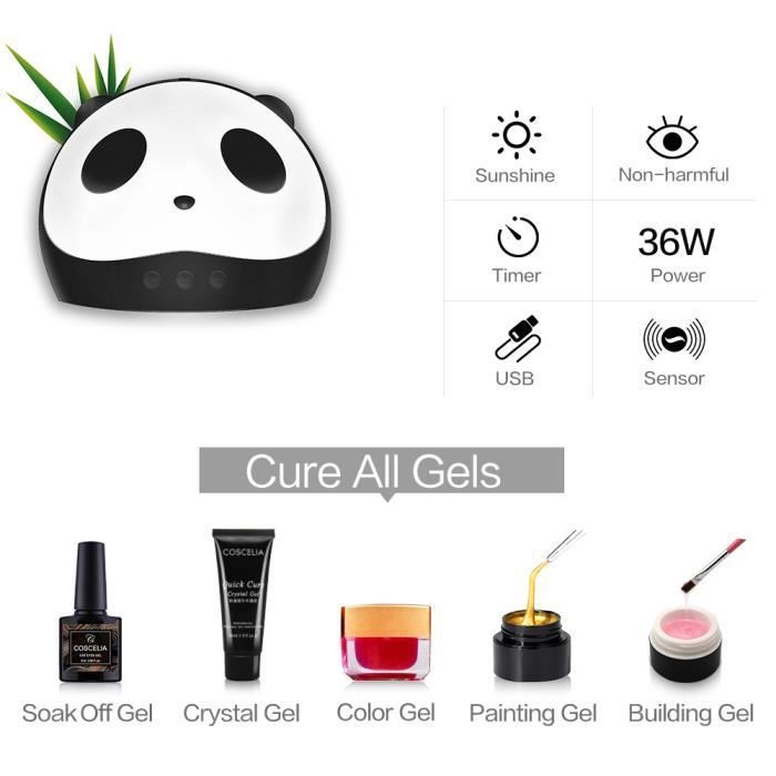 Coscelia Machine A Ongle 36w Lampe 12pc Perles Led Usb A Ongle Pour Sécher Vernis à Ongle Semi Permanent Soak Off Polish Uv Gel Nail