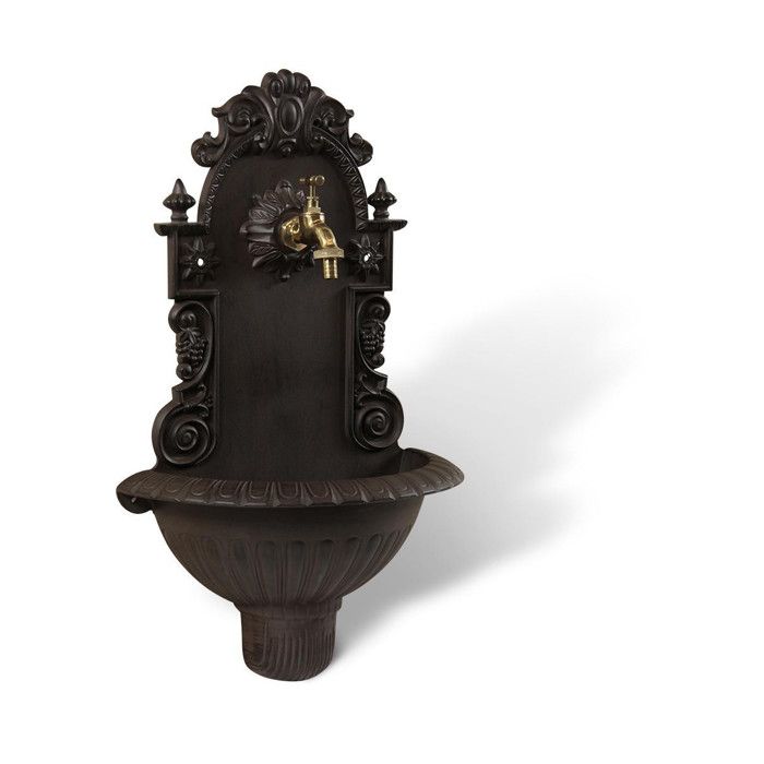 DECORATION D AUTREFOIS Fontaine de Jardin Aluminium Marron 37x18.5x61.5cm