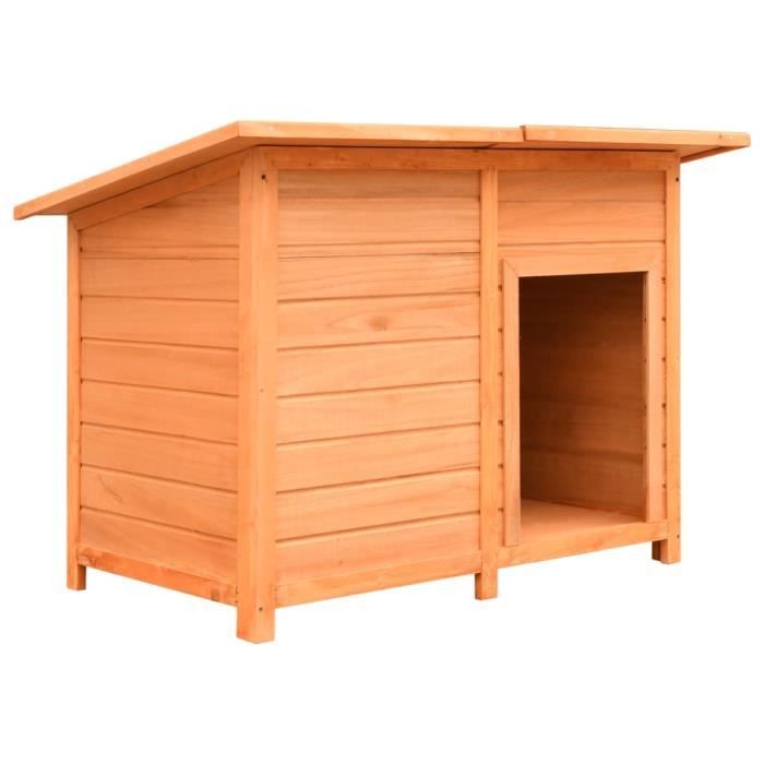 Meilleurs prix pour Niche pour chiens Bois de pin et de sapin solide 120x77x86 cm