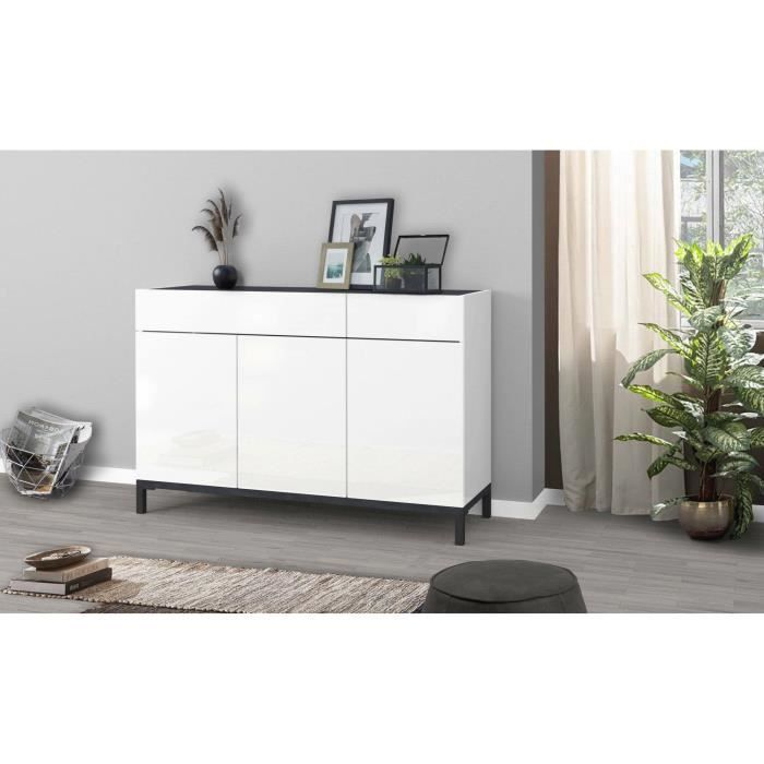 Dmora - Meuble à Chaussures Algedi, Meuble à Chaussures, Armoire D'entrée Polyvalente, Rangement Pour Chaussures, 110x37h43 Cm, Blanc, Avec Emballage Renforcé