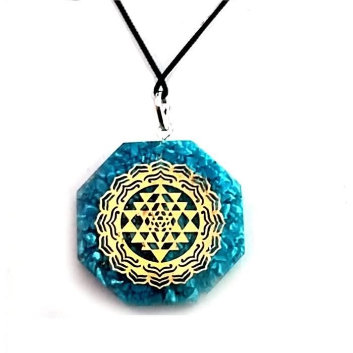 Pendentif Shri Yantra En Cuivre Pur - Symbole Méditation Et Énergie