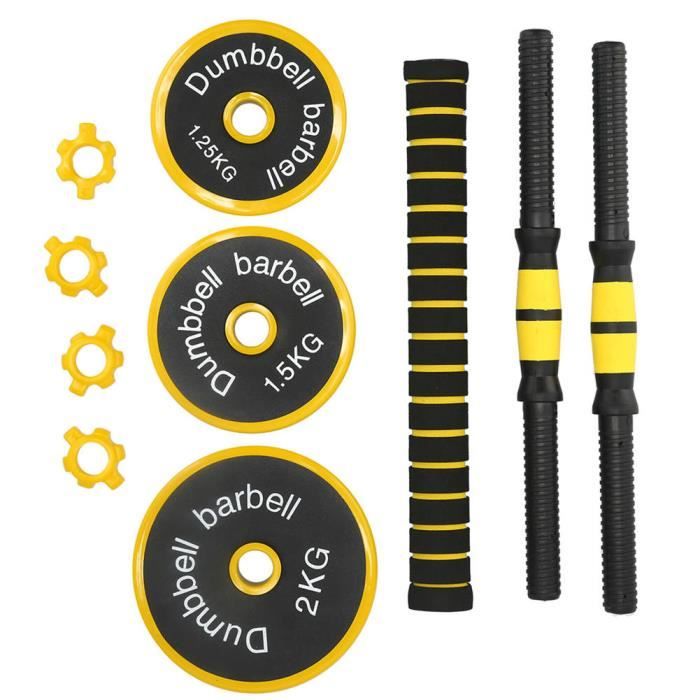 Haltères Réglables 4 En 1 - Transformables En Kettlebell, Barre, Supports Pompes - Fitness Maison